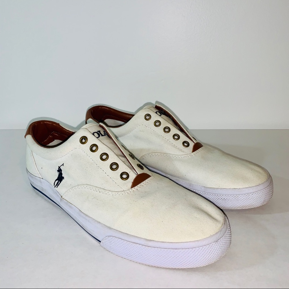 Polo Ralf Lauren Slip-on Cream Shoes 11.5